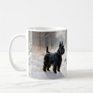 Skotsk terrier Låt det snöa Jul Kaffemugg