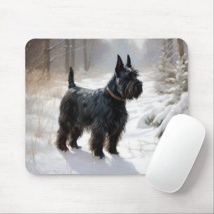 Skotsk terrier Låt det snöa jul Musmatta