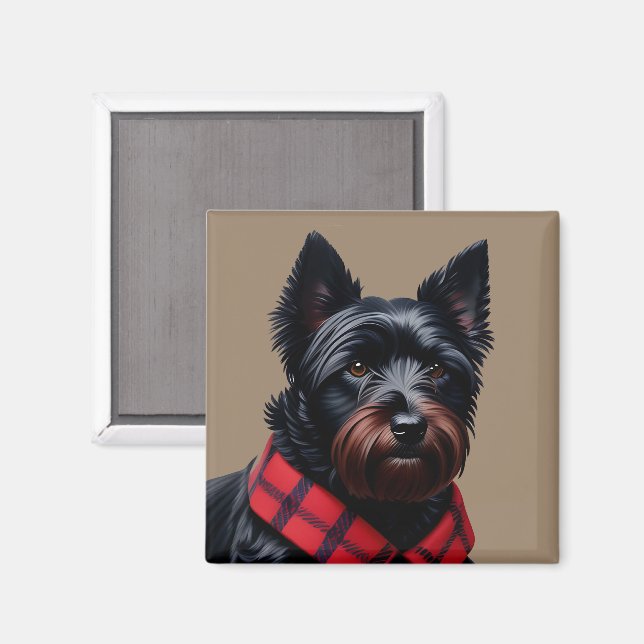 Skotsk terrier magnet (Front/Back)