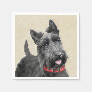 Skotsk terrier målning - Cute Original Hund Art Pappersservett