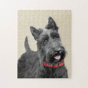 Skotsk terrier målning - Cute Original Hund Art Pussel