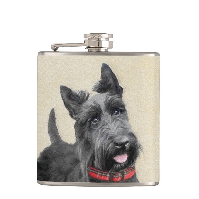 Skotsk Terrier-målning - Söt originell hundkonst Fickplunta (Framsidan)