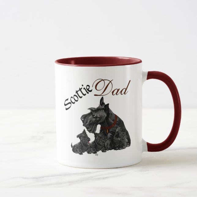 Skotsk terrier-mamma och valpar till mors dag mugg (Höger)