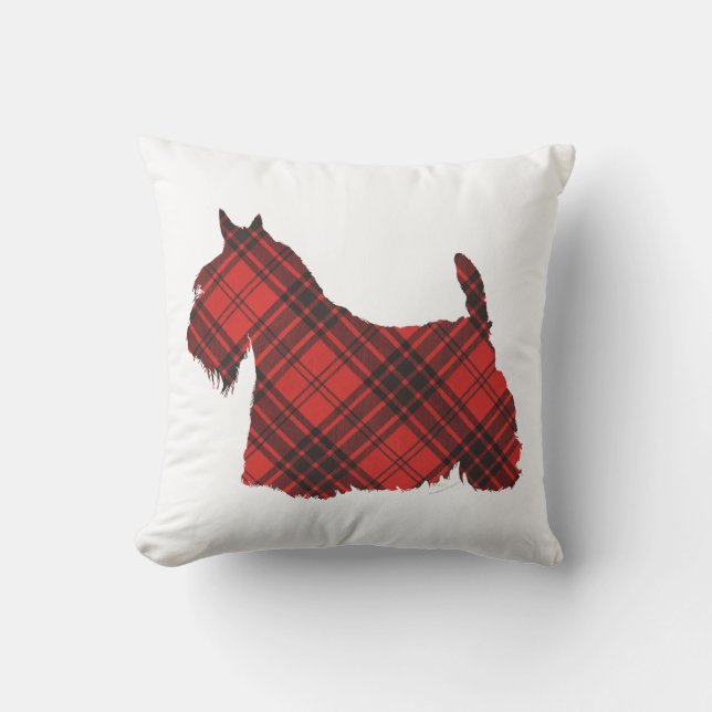 Skotsk terrier Maxwell Tartan Kudde (Framsida)