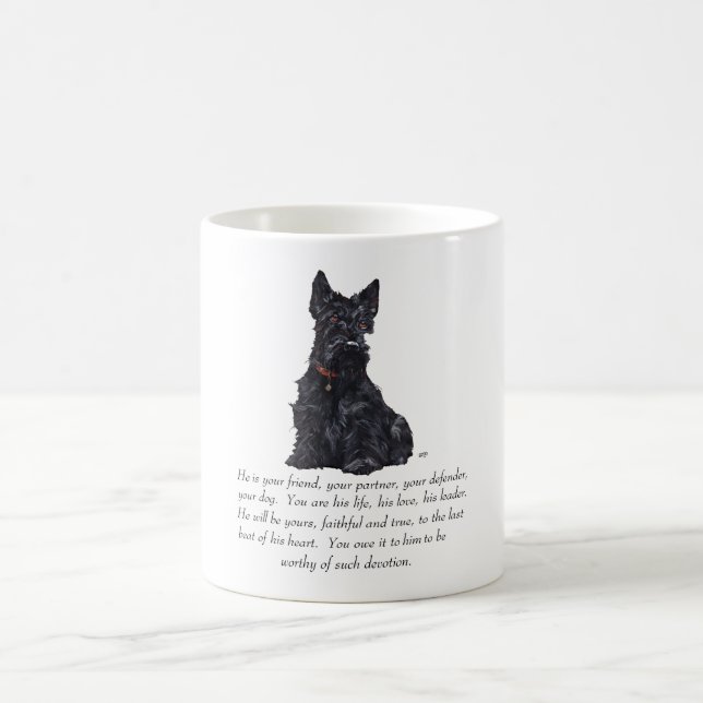 Skotsk Terrier- minnessak - HANE Hund Kaffemugg (Center)