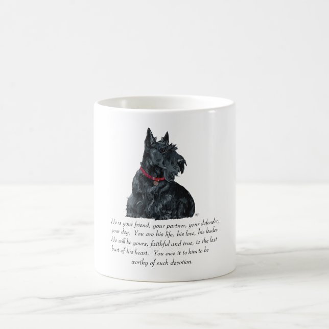 Skotsk Terrier- minnessak - HANE Hund Kaffemugg (Center)