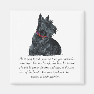 Skotsk Terrier- minnessak - HANE Hund Magnet