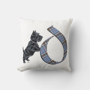 Skotsk Terrier Monogram D Kudd Kudde