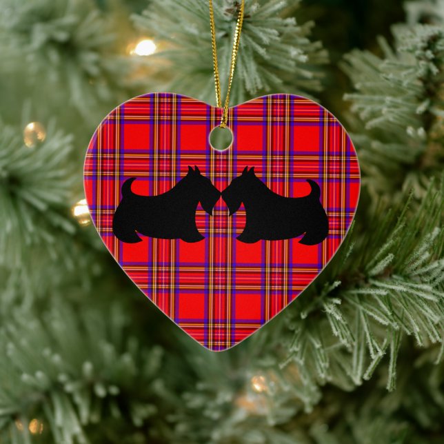 Skotsk terrier-ornament julgransprydnad keramik (Träd)
