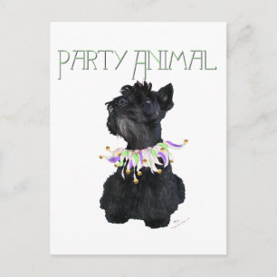 Skotsk Terrier Party Djur Inbjudan Vykort