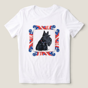 Skotsk terrier patriotisk amerikansk flagga t shirt