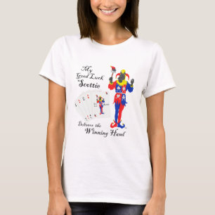 Skotsk Terrier Poker Lycka Till T Shirt