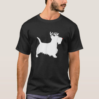Skotsk terrier ren Jul Hund Scottie T Shirt
