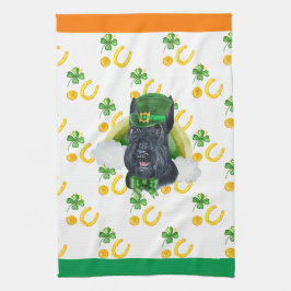 Skotsk Terrier Semester Hem Inredning St Patrick D Kökshandduk