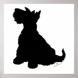 Skotsk Terrier Silhuett Poster