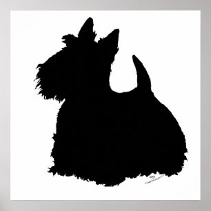 Skotsk Terrier Silhuett Poster