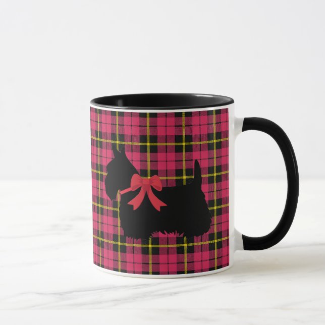 Skotsk terrier, Skottlands hund, Varm rosa rutig Mugg (Höger)