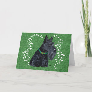 Skotsk terrier St Patricks Day Kort