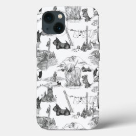 SKOTSK Terrier Svart Toile