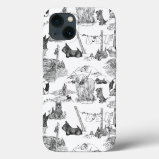 SKOTSK Terrier Svart Toile