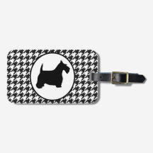 Skotsk Terrier svartvita Houndstooth