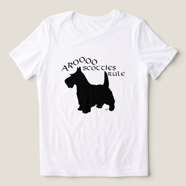Skotsk terrier t shirt (Design Framsida)