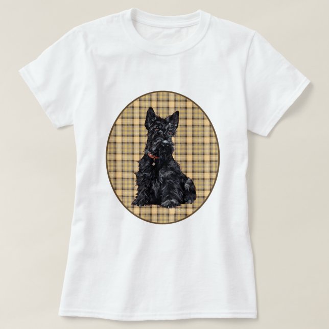 Skotsk Terrier Tartan Design Tröja (Design framsida)