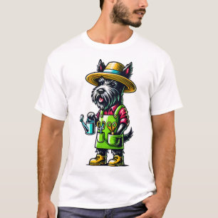 Skotsk terrier trädgårdsmästare kopia t shirt