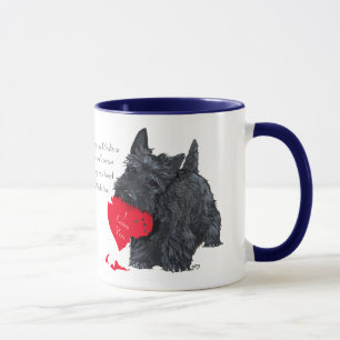 Skotsk terrier-valentin mugg