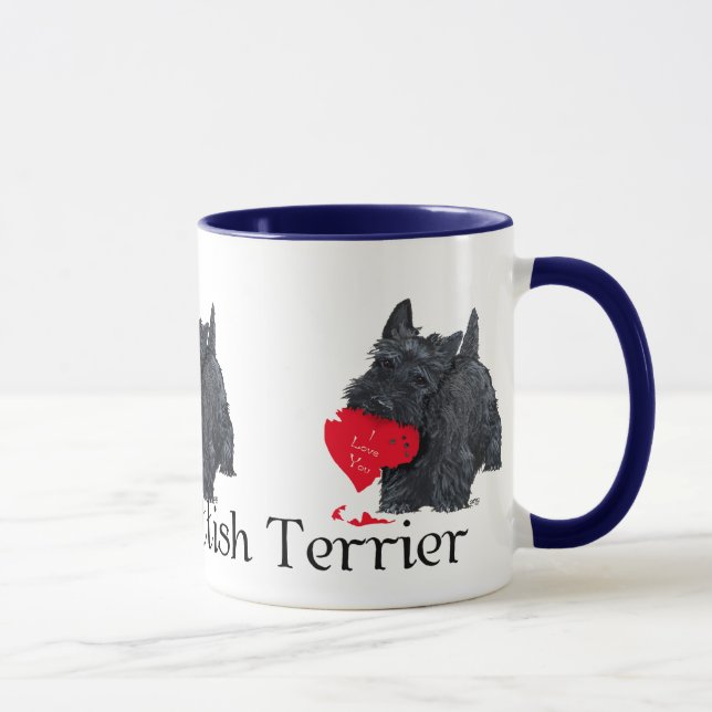 Skotsk terrier-valentin mugg (Höger)