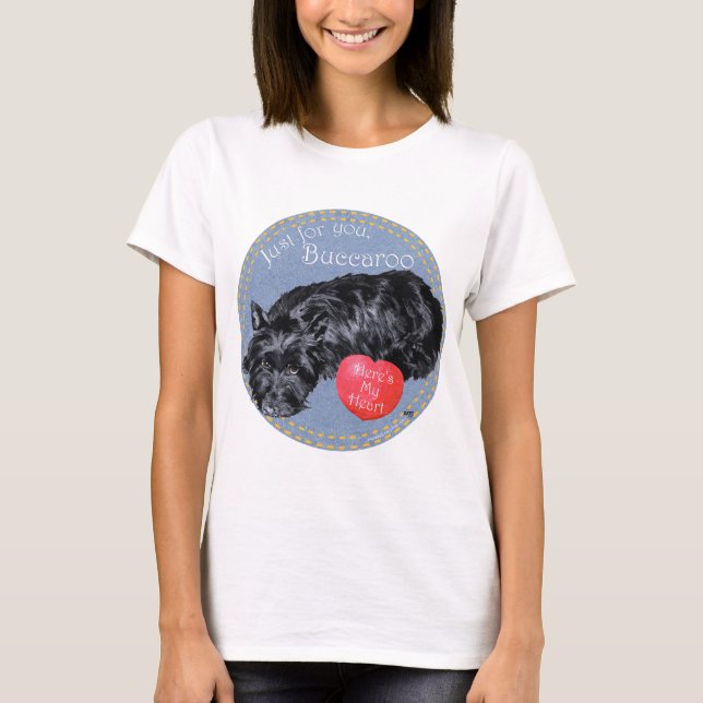 Skotsk terrier-valentin t-shirt (Framsida)