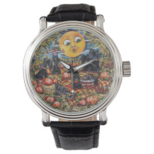 Skotsk TerrierHalloween picknick Armbandsur