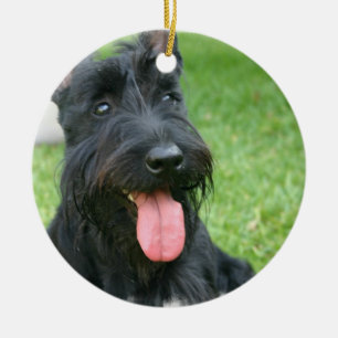 Skotsk Terrierhundprydnad Julgransprydnad Keramik