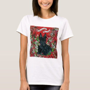 Skotsk Terrierjulafton Tee Shirt
