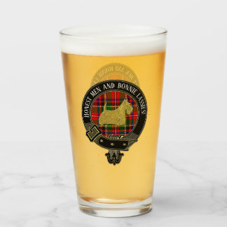 Skotsk Terrierklanvapensköld och rostat bröd Glaskopp