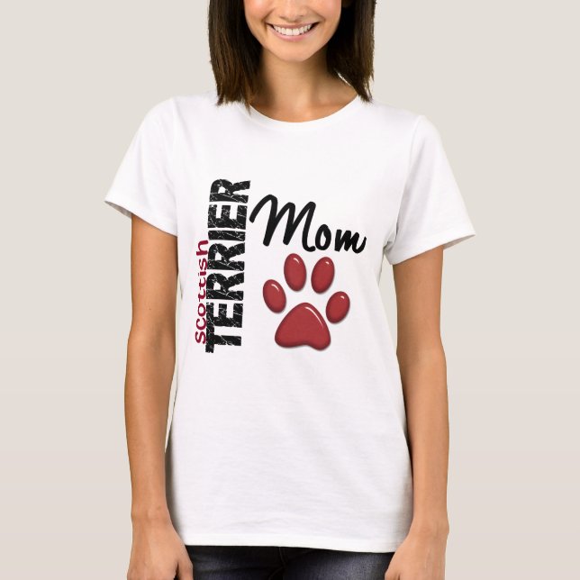 Skotsk Terriermamma 2 Tee Shirt (Framsida)