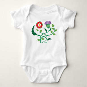 Skotsk thistle- och engelskarobabyBodysuit T Shirt