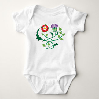 Skotsk thistle- och engelskarobabyBodysuit T Shirt