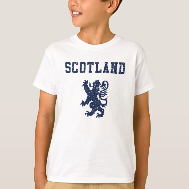 Skotsk upprörd lejon barn t-shirt (Framsida)