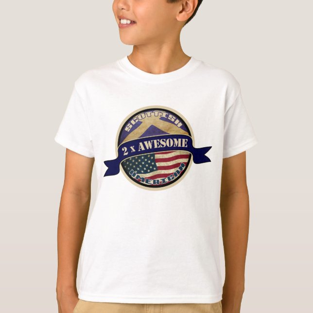Skotska amerikanbarns T-tröja T Shirt (Framsida)