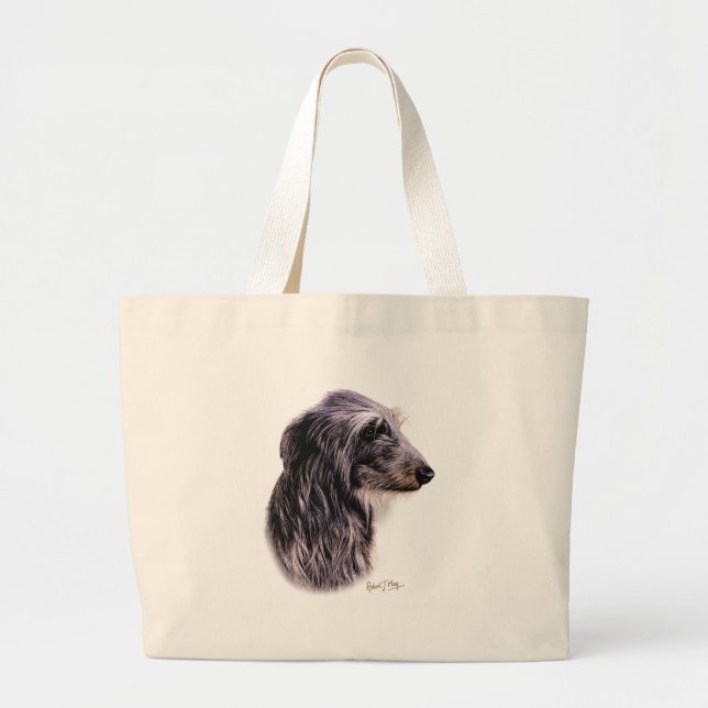 Skotska Deerhound Jumbo Tygkasse (Framsidan)
