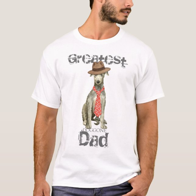Skotska Deerhound Pappa T Shirt (Framsida)