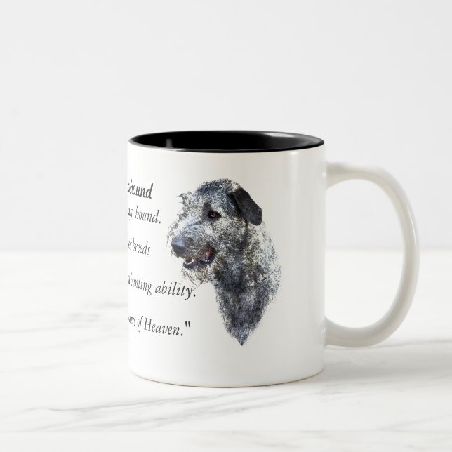Skotska Deerhound Två-Tonad Mugg (Höger)