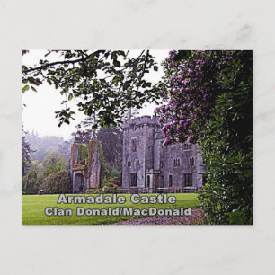 Skotska Donald / MacDonald Clans slott Armadale Ca Vykort