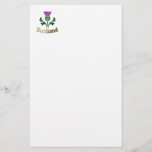 Skotska emblemthistel brevpapper (Framsida)