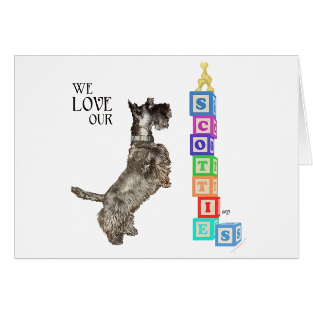 Skotska finländare hälsningskort (Framsidan Horizontal)