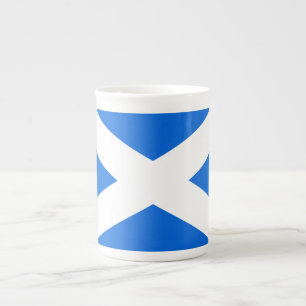 Skotska Flagga cn Benporslin Mugg