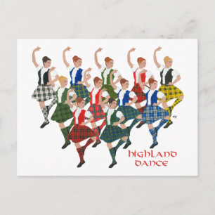 Skotska Highland-dansare Vykort