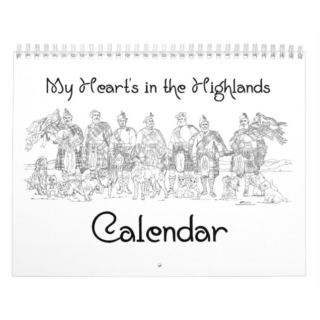 Skotska högländare och slott KALENDER (Omslag)