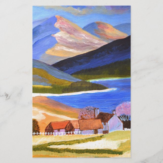 Skotska högländer 2 brevpapper (Framsida)